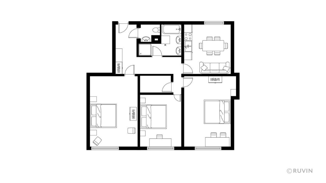 King Bed Home, 3 Bed Ideal For Big Groups * Wenen